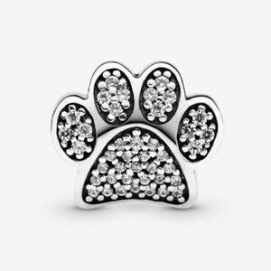 Pandora Sparkling Paw Print Charm